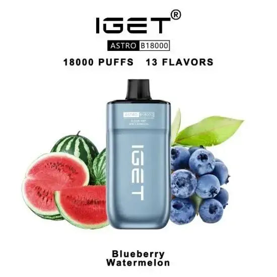 IGET Astro 18000 Disposable Vape – 18,000 Puffs Rechargeable Vape with Dual Modes (Regular & Turbo), Smart Display & Dual Mesh Coil