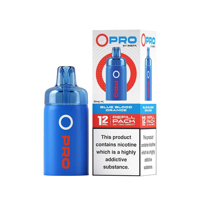 Insta O Pro Blue Blood Orange Prefilled Vape Pod + Refill