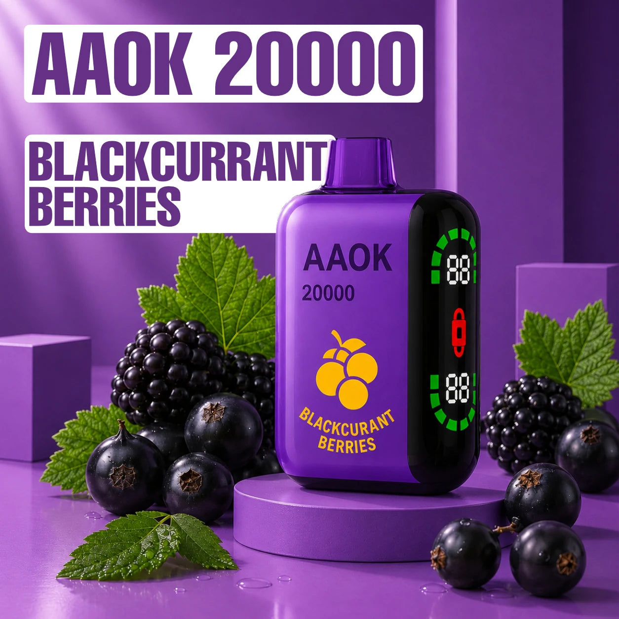 Aaok 20000 disposable vape - Blackcurrant Berries flavour