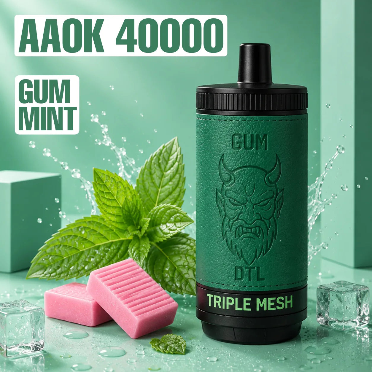 AAOK AK - 40000 disposable vape - Gum Mint flavour