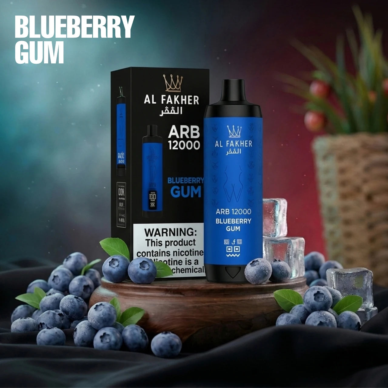 Al Fakher ARB 12000 disposable vape - Blueberry Gum flavour