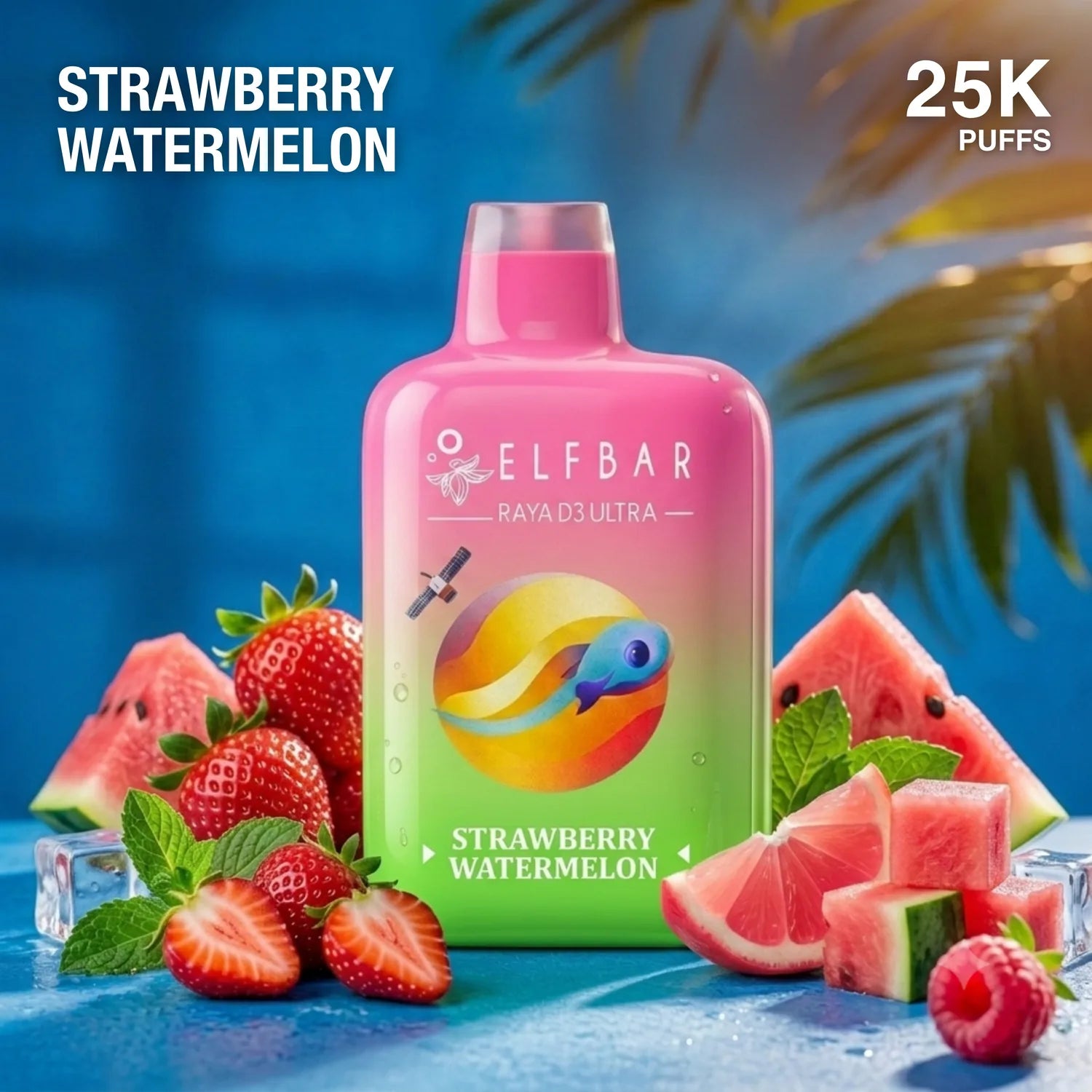 Elf Bar Raya D3 Ultra 30000 disposable vape - Strawberry Watermelon flavour