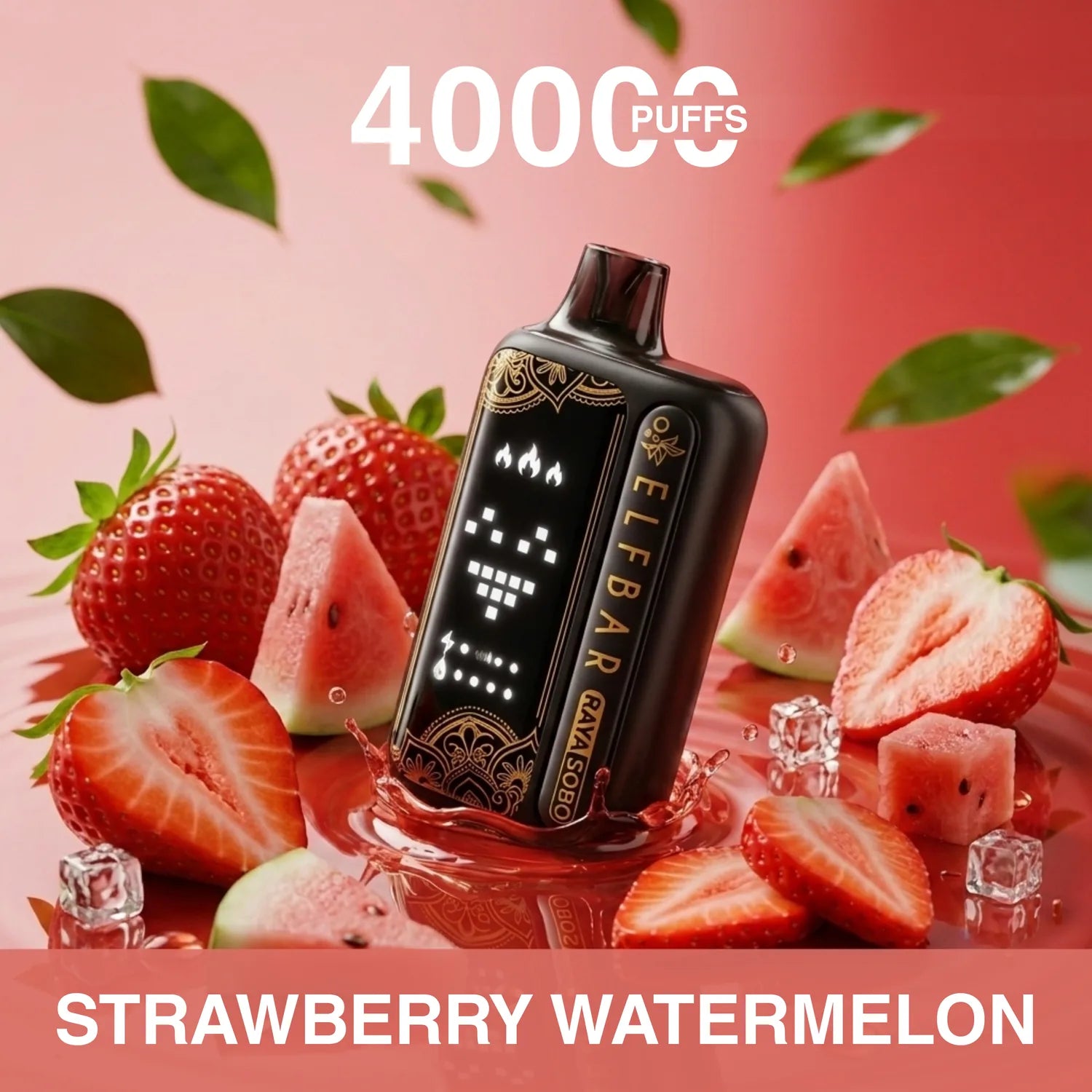 Elf Bar Raya Sobo 40000 disposable vape - Strawberry Watermelon flavour