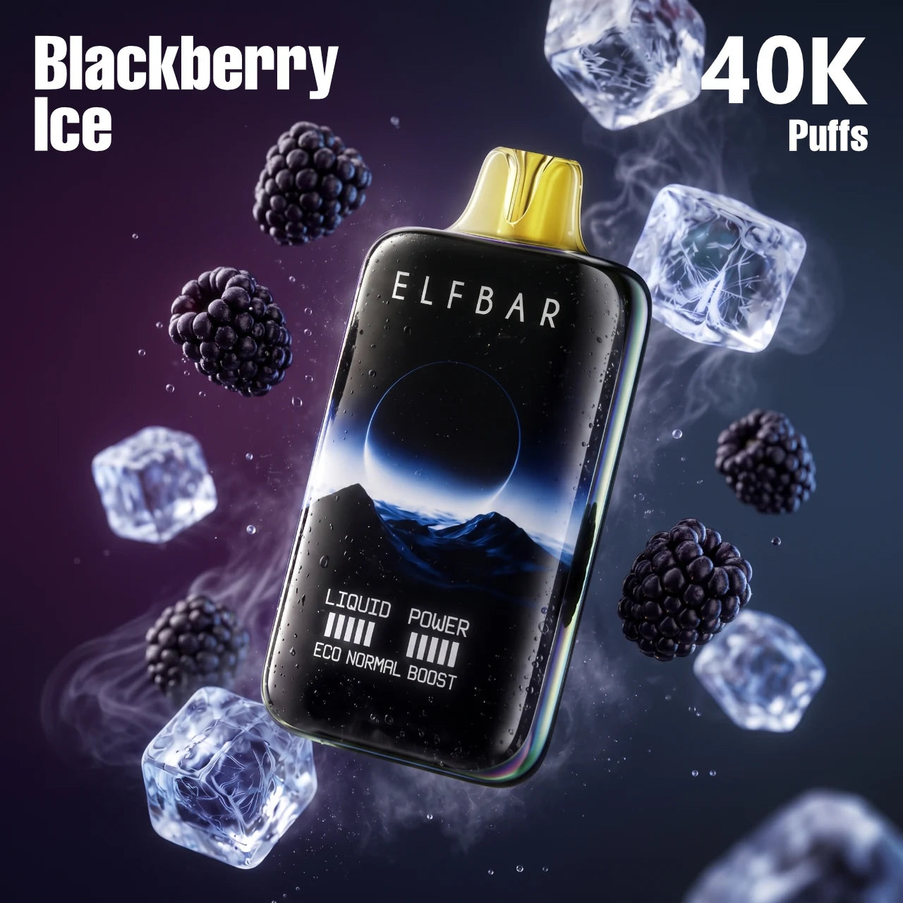 ELFBAR MoonNight 40k disposable vape - Blackberry Ice flavour
