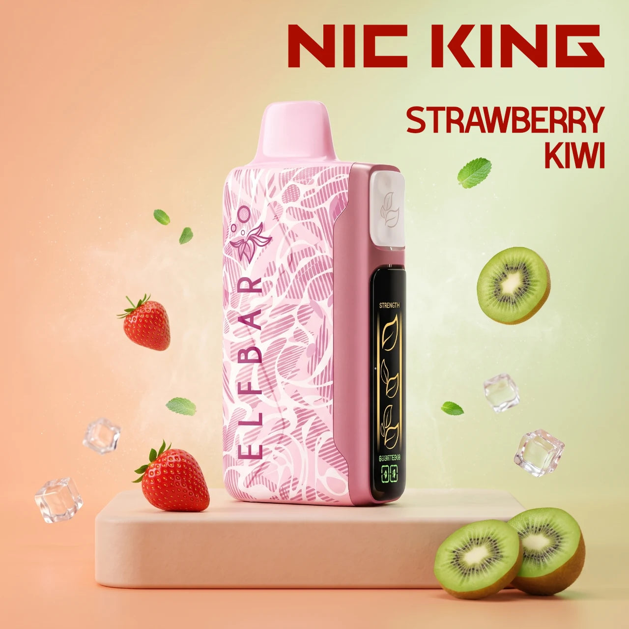ElfBar Nic King 30000 disposable vape - Strawberry Kiwi flavour