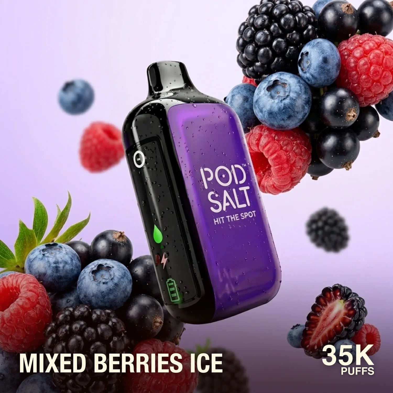 Pod Salt Hit The Spot 35000 disposable vape - Mixed Berries Ice flavour
