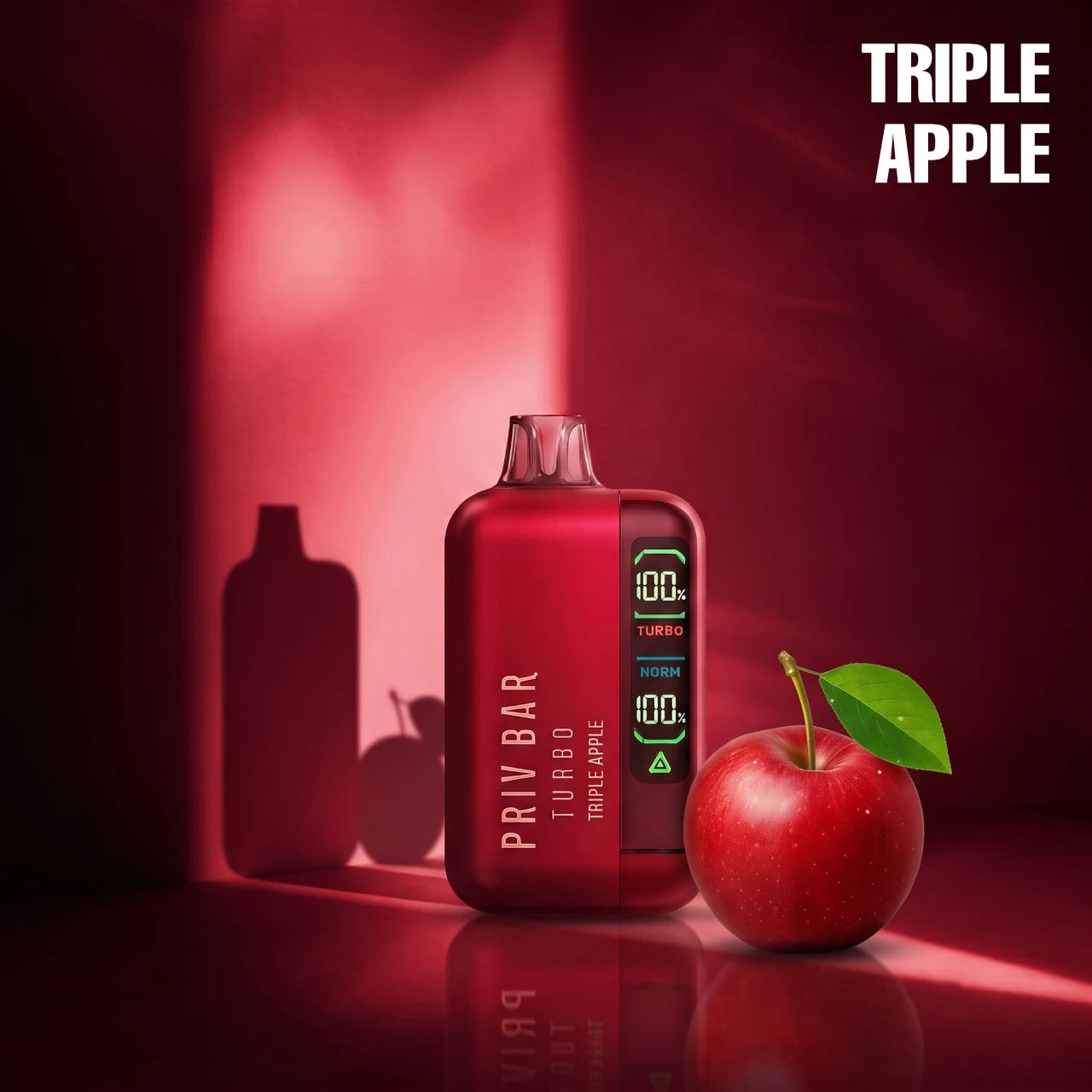 PRIV BAR TURBO – 15000 disposable vape - Triple Apple flavour