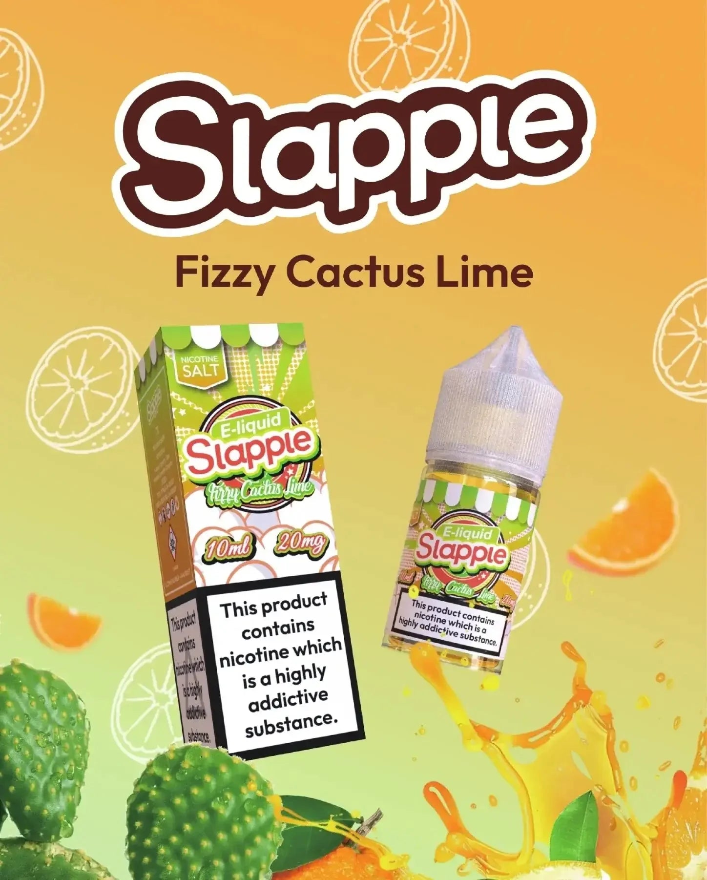 Fizzy Cactus Lime - Slappel Nic Salt 30ML | 30MG, 50MG | Vape Mash India