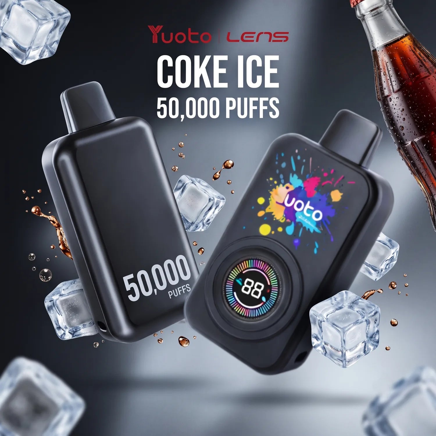 Yuoto Lens 50000 disposable vape - Coke Ice flavour